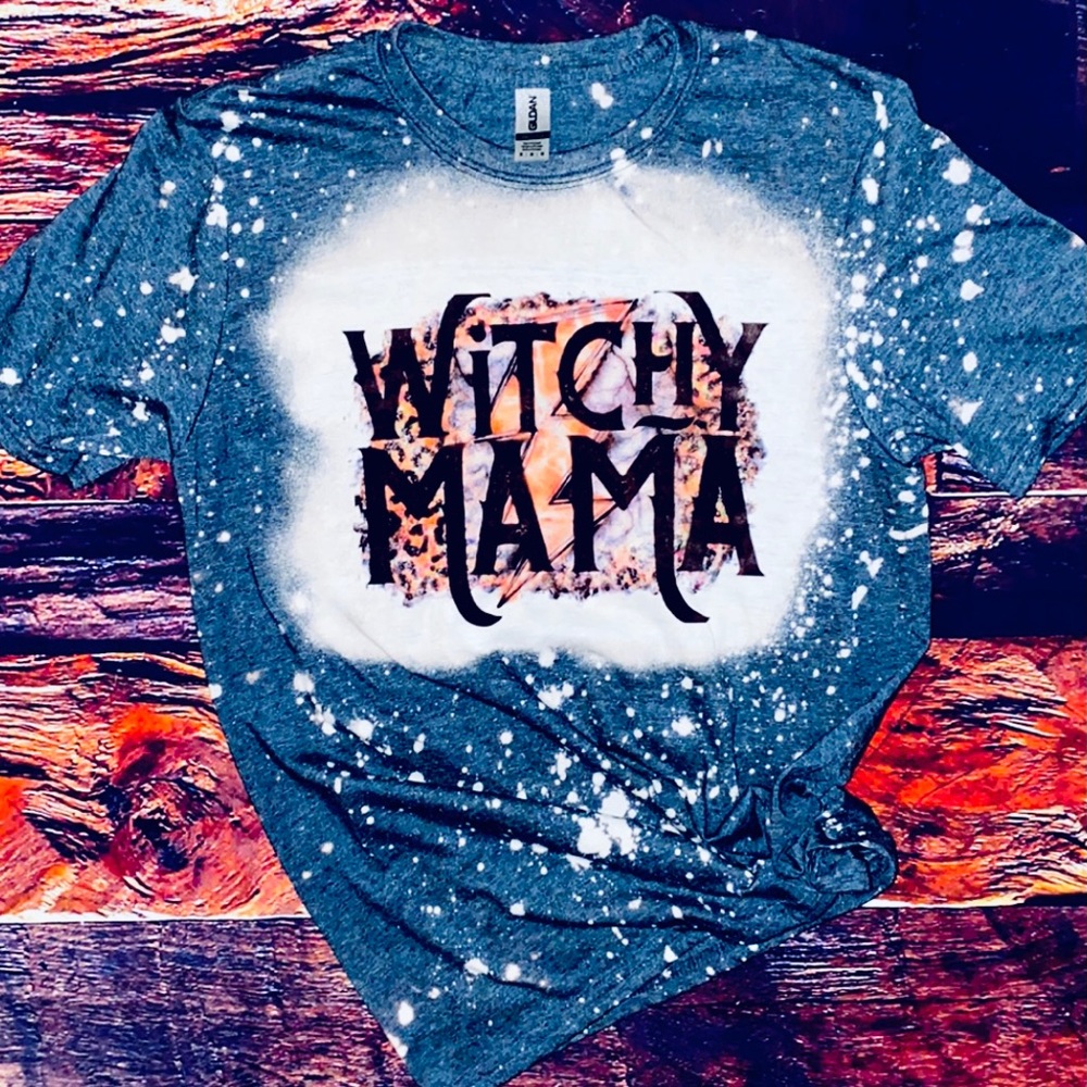 Witchy Mama🧡 Bleached tee